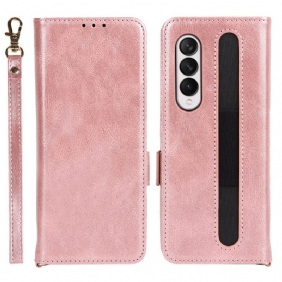 Folio-hoesje voor Samsung Galaxy Z Fold 3 5G Flip Case Dubbele Penhouderflap