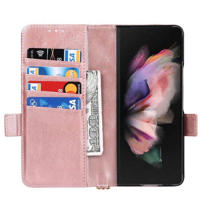 Folio-hoesje voor Samsung Galaxy Z Fold 3 5G Flip Case Dubbele Penhouderflap