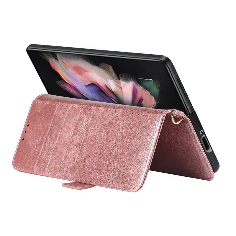 Folio-hoesje voor Samsung Galaxy Z Fold 3 5G Flip Case Dubbele Penhouderflap