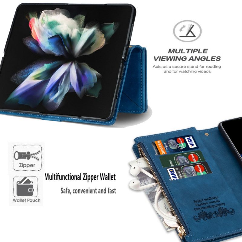 Folio-hoesje voor Samsung Galaxy Z Fold 3 5G Met Portemonnee