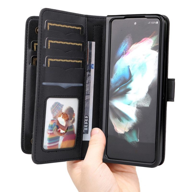 Folio-hoesje voor Samsung Galaxy Z Fold 3 5G Multifunctionele Zakelijke Portemonnee