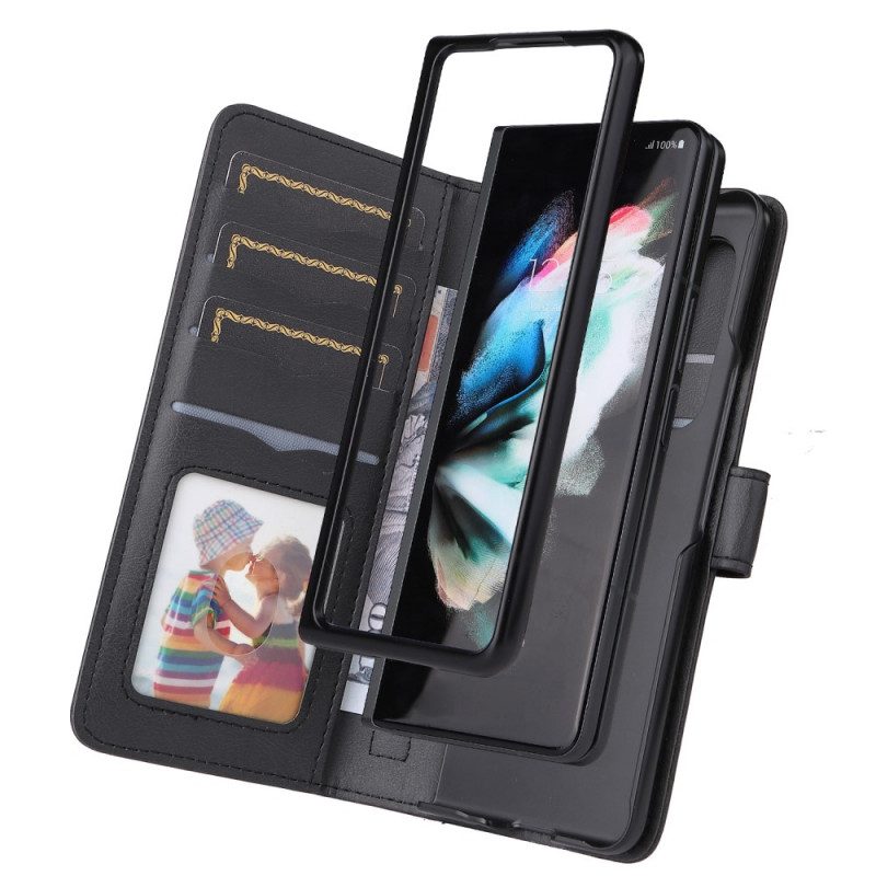 Folio-hoesje voor Samsung Galaxy Z Fold 3 5G Multifunctionele Zakelijke Portemonnee