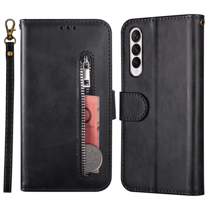 Folio-hoesje voor Samsung Galaxy Z Fold 3 5G Portemonnee Met Lanyard