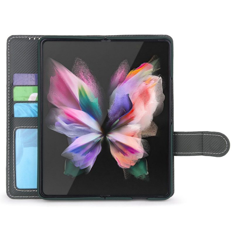 Hoesje Folio-hoesje voor Samsung Galaxy Z Fold 3 5G Afneembare Pennenhouder