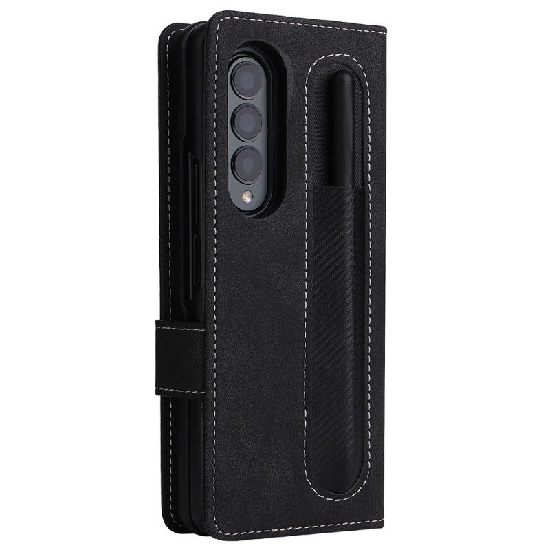 Hoesje Folio-hoesje voor Samsung Galaxy Z Fold 3 5G Vintage Afneembaar