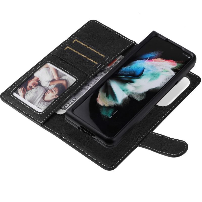 Hoesje Folio-hoesje voor Samsung Galaxy Z Fold 3 5G Vintage Afneembaar