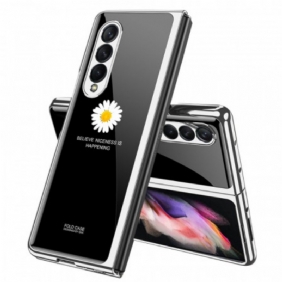 Hoesje voor Samsung Galaxy Z Fold 3 5G Daisy Gehard Glas Gkk