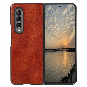 Hoesje voor Samsung Galaxy Z Fold 3 5G Getextureerd Kunstleer