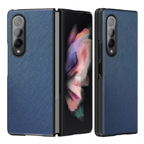 Hoesje voor Samsung Galaxy Z Fold 3 5G Getextureerd Leer