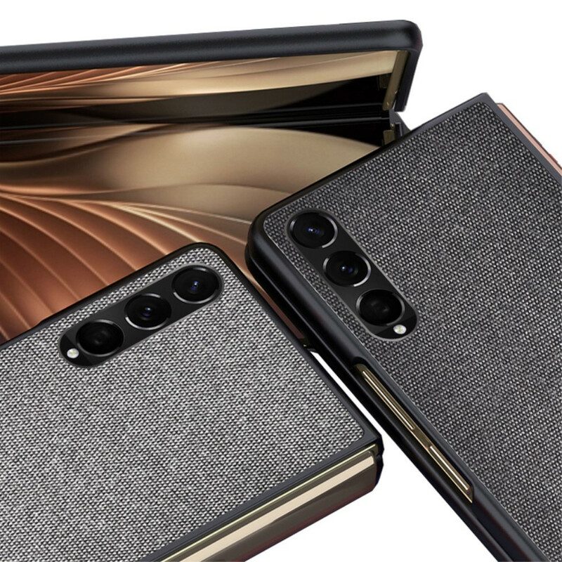 Hoesje voor Samsung Galaxy Z Fold 3 5G Getextureerd Leereffect