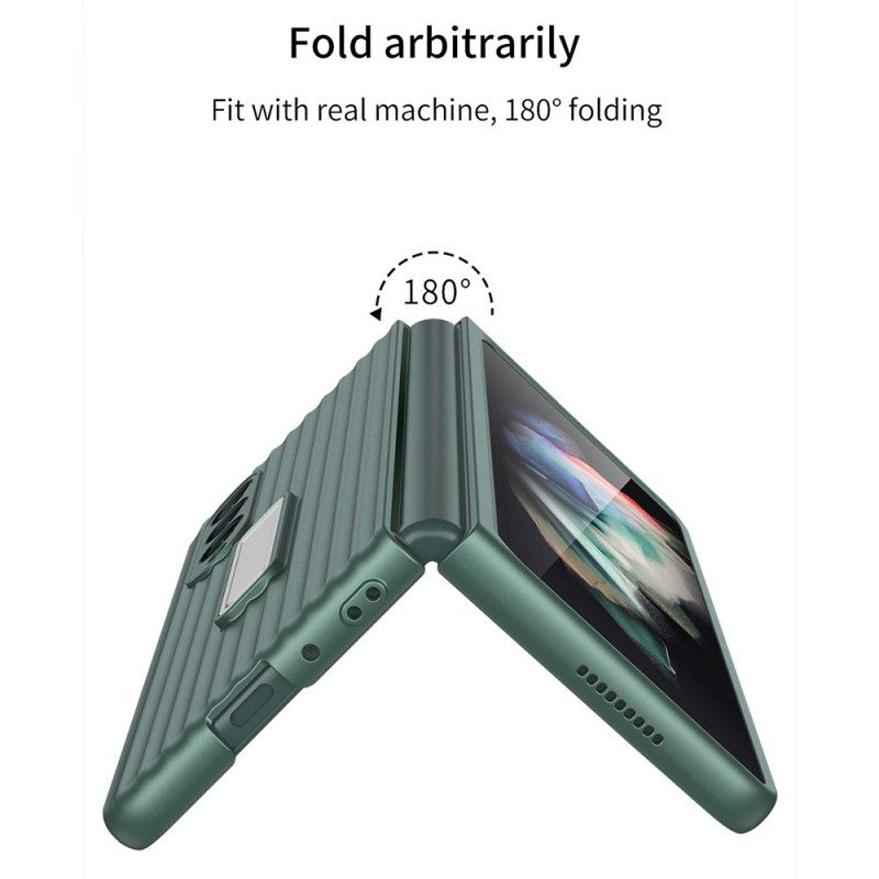 Hoesje voor Samsung Galaxy Z Fold 3 5G Getextureerde Achterkant En Schermbeschermer Gkk