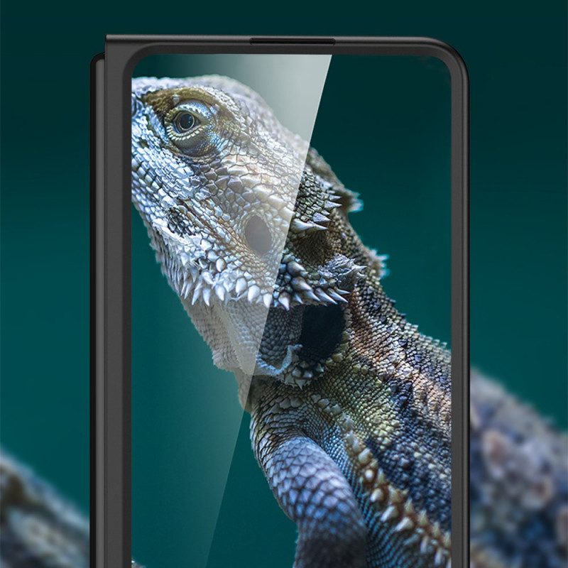 Hoesje voor Samsung Galaxy Z Fold 3 5G Getextureerde Achterkant En Schermbeschermer Gkk