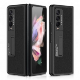 Hoesje voor Samsung Galaxy Z Fold 3 5G Geweven Lederen Steun Gkk