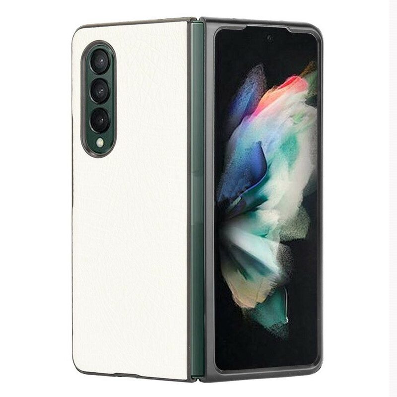 Hoesje voor Samsung Galaxy Z Fold 3 5G Imitatie Krokodillenleer