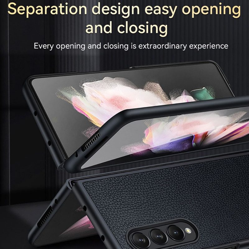 Hoesje voor Samsung Galaxy Z Fold 3 5G Litchi Lederen Stijl Sulada