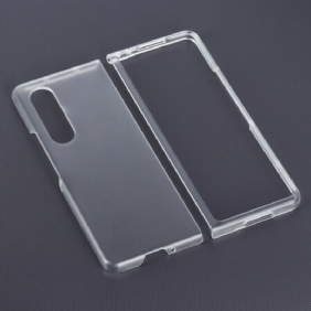 Hoesje voor Samsung Galaxy Z Fold 3 5G Mat Doorzichtig Plastic