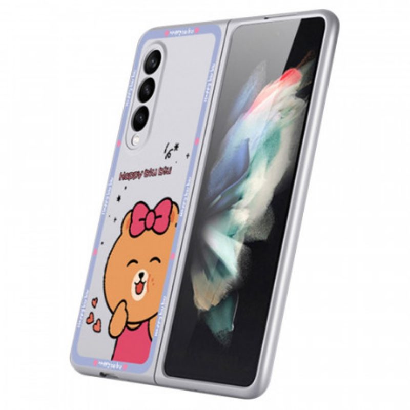 Hoesje voor Samsung Galaxy Z Fold 3 5G Meisjes Beer