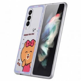 Hoesje voor Samsung Galaxy Z Fold 3 5G Meisjes Beer