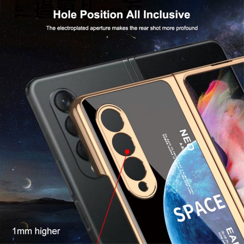 Hoesje voor Samsung Galaxy Z Fold 3 5G Met Space Screenprotector