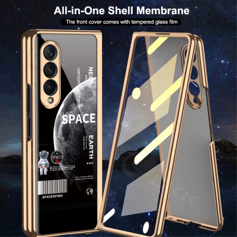 Hoesje voor Samsung Galaxy Z Fold 3 5G Met Space Screenprotector