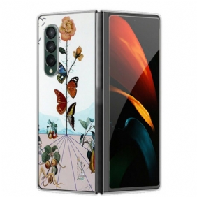 Hoesje voor Samsung Galaxy Z Fold 3 5G Natuur Vlinders