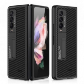 Hoesje voor Samsung Galaxy Z Fold 3 5G Ondersteuning Van Koolstofvezel Gkk