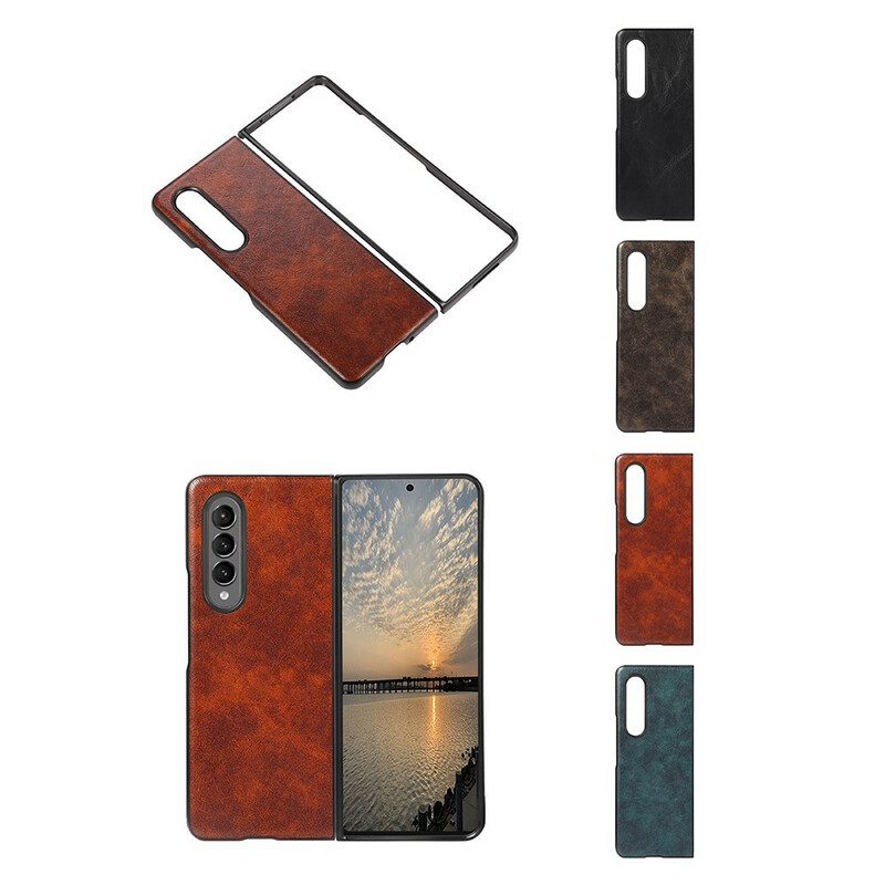 Hoesje voor Samsung Galaxy Z Fold 3 5G Premium Kunstleer