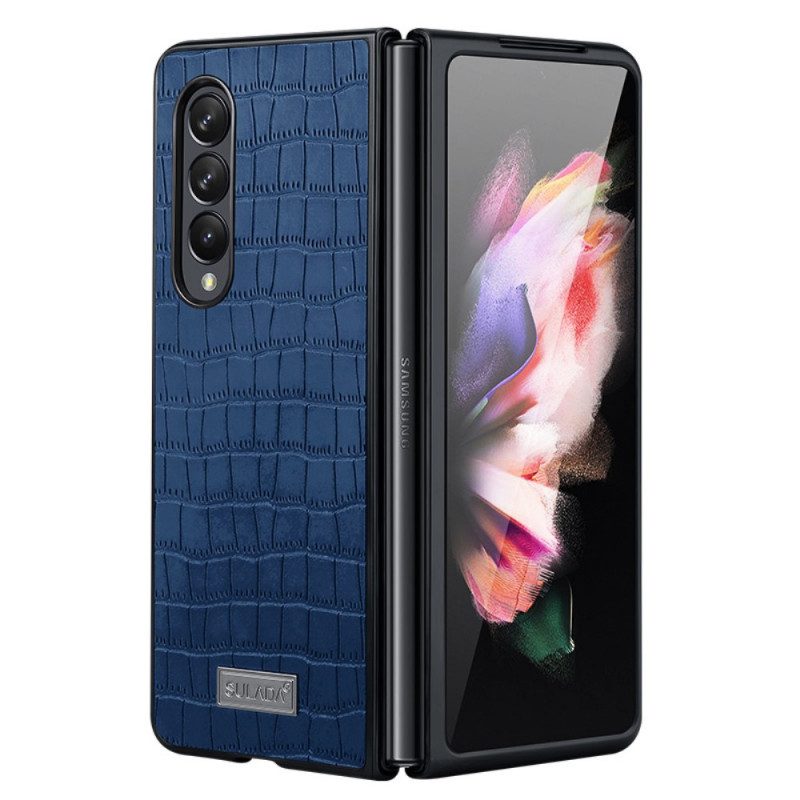 Hoesje voor Samsung Galaxy Z Fold 3 5G Stijl Krokodillenleer Sulada