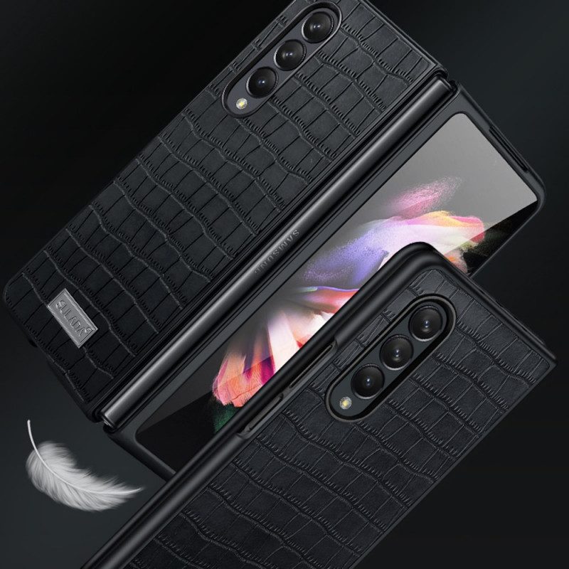 Hoesje voor Samsung Galaxy Z Fold 3 5G Stijl Krokodillenleer Sulada