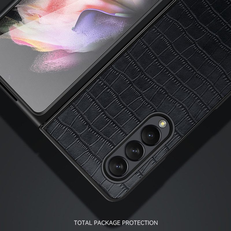 Hoesje voor Samsung Galaxy Z Fold 3 5G Stijl Krokodillenleer Sulada