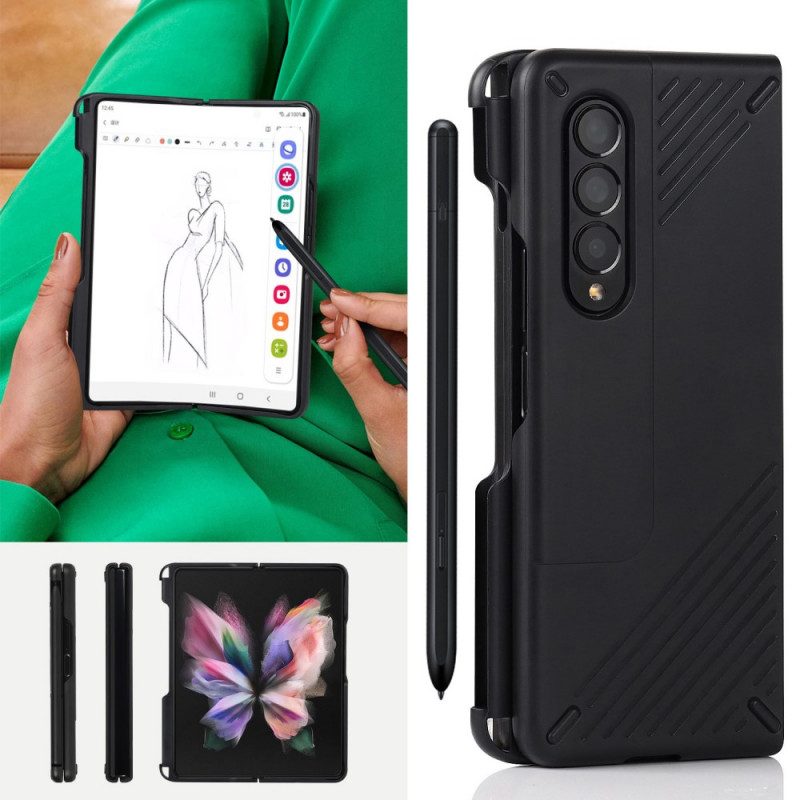 Hoesje voor Samsung Galaxy Z Fold 3 5G Stylus Houder Ontwerp