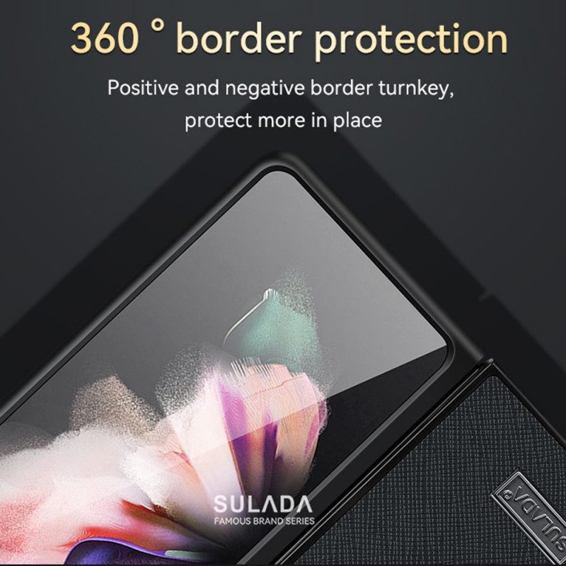 Hoesje voor Samsung Galaxy Z Fold 3 5G Sulada Getextureerd Kunstleer