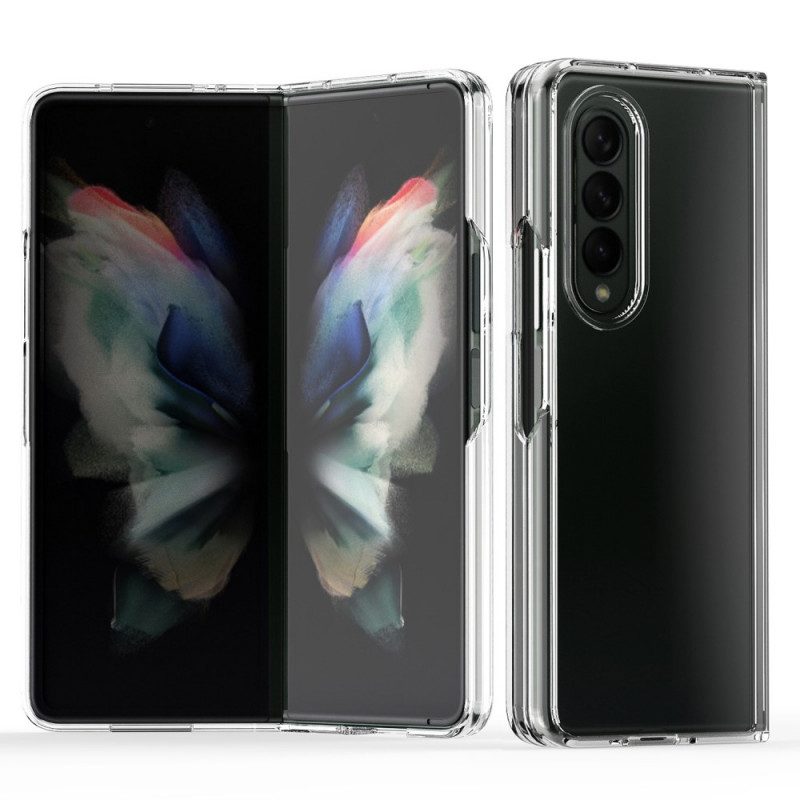 Hoesje voor Samsung Galaxy Z Fold 3 5G Transparant Gekleurde Randen