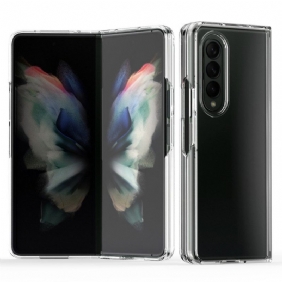 Hoesje voor Samsung Galaxy Z Fold 3 5G Transparant Gekleurde Randen