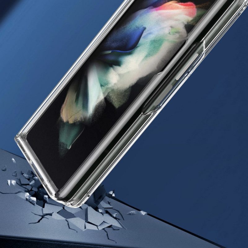 Hoesje voor Samsung Galaxy Z Fold 3 5G Transparant Gekleurde Randen