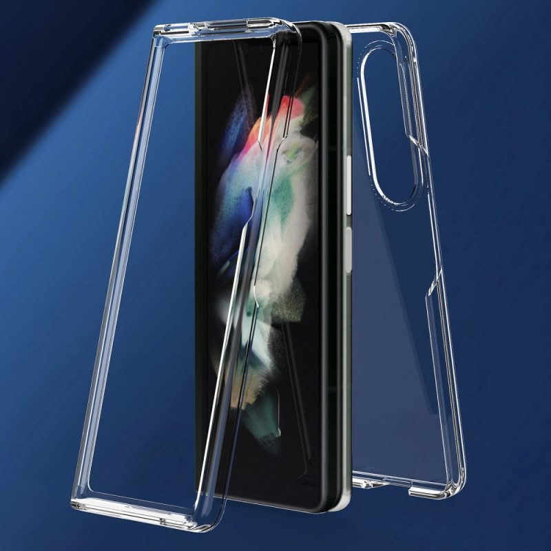 Hoesje voor Samsung Galaxy Z Fold 3 5G Transparant Gekleurde Randen