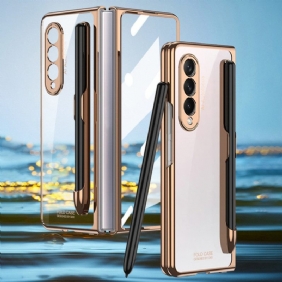 Hoesje voor Samsung Galaxy Z Fold 3 5G Transparant Met Gkk-stylushouder