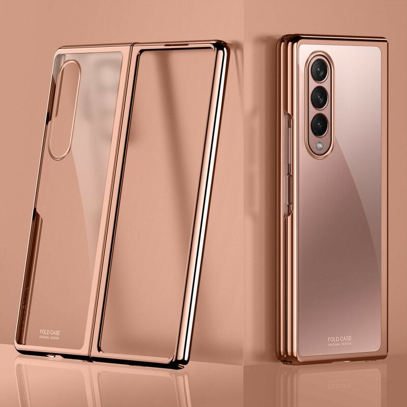 Hoesje voor Samsung Galaxy Z Fold 3 5G Transparante Metalen Randen