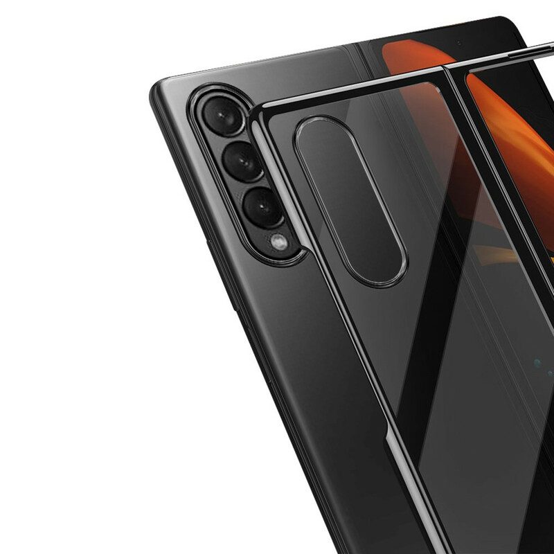 Hoesje voor Samsung Galaxy Z Fold 3 5G Transparante Metalen Randen