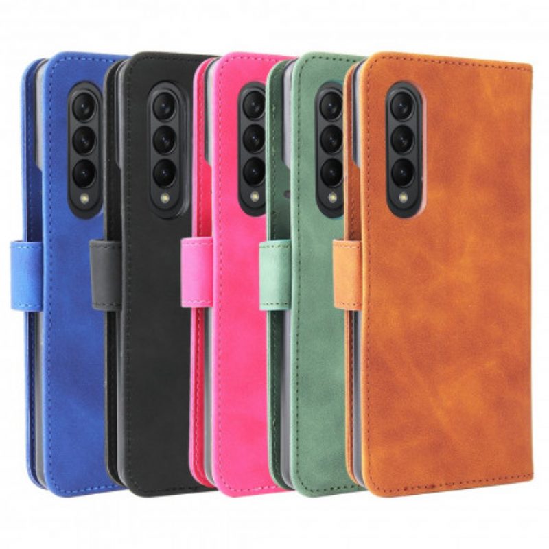 Leren Hoesje voor Samsung Galaxy Z Fold 3 5G Aanraking Van De Huid