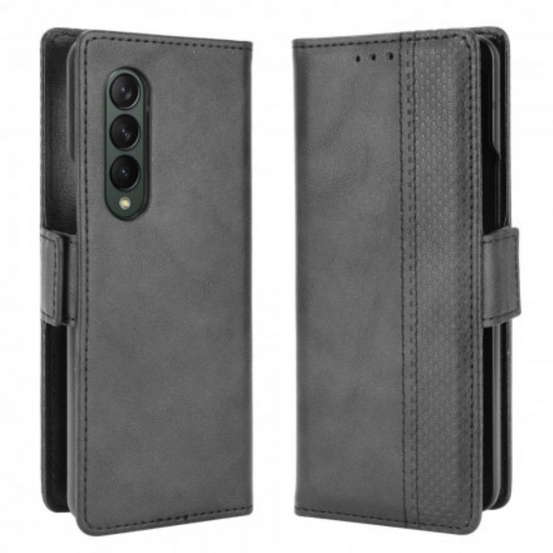 Leren Hoesje voor Samsung Galaxy Z Fold 3 5G Gestileerd Leereffect