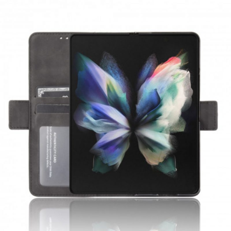 Leren Hoesje voor Samsung Galaxy Z Fold 3 5G Premier Class Met Meerdere Kaarten