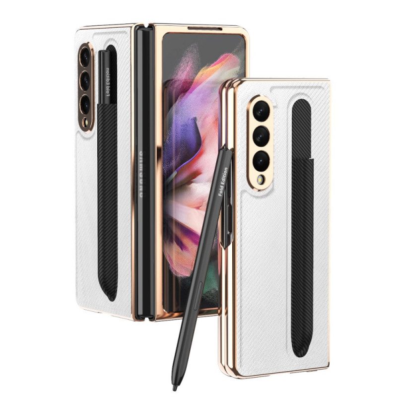 Telefoonhoesje voor Samsung Galaxy Z Fold 3 5G Bescherming Hoesje Schermbeschermer En Stylushouder