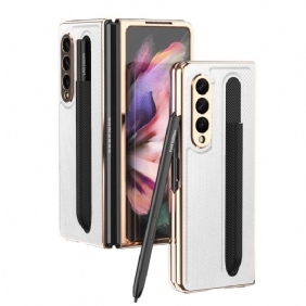 Telefoonhoesje voor Samsung Galaxy Z Fold 3 5G Bescherming Hoesje Schermbeschermer En Stylushouder