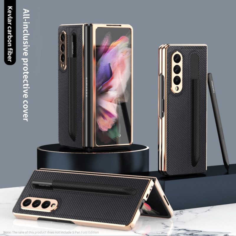 Telefoonhoesje voor Samsung Galaxy Z Fold 3 5G Bescherming Hoesje Schermbeschermer En Stylushouder