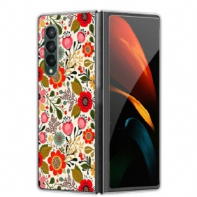 Telefoonhoesje voor Samsung Galaxy Z Fold 3 5G Bloemen Tapijt