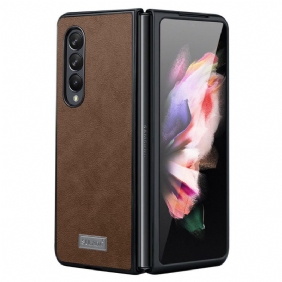 Telefoonhoesje voor Samsung Galaxy Z Fold 3 5G Kunstleer Sulada