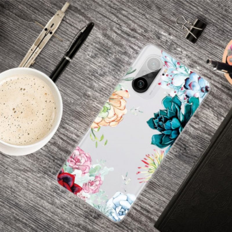 Telefoonhoesje voor Xiaomi Mi 11i 5G Naadloze Aquarel Bloemen