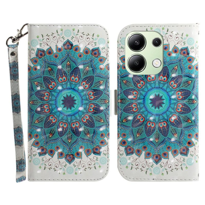 Bescherming Hoesje Xiaomi Redmi Note 13 4g Groene Mandala Met Bandje