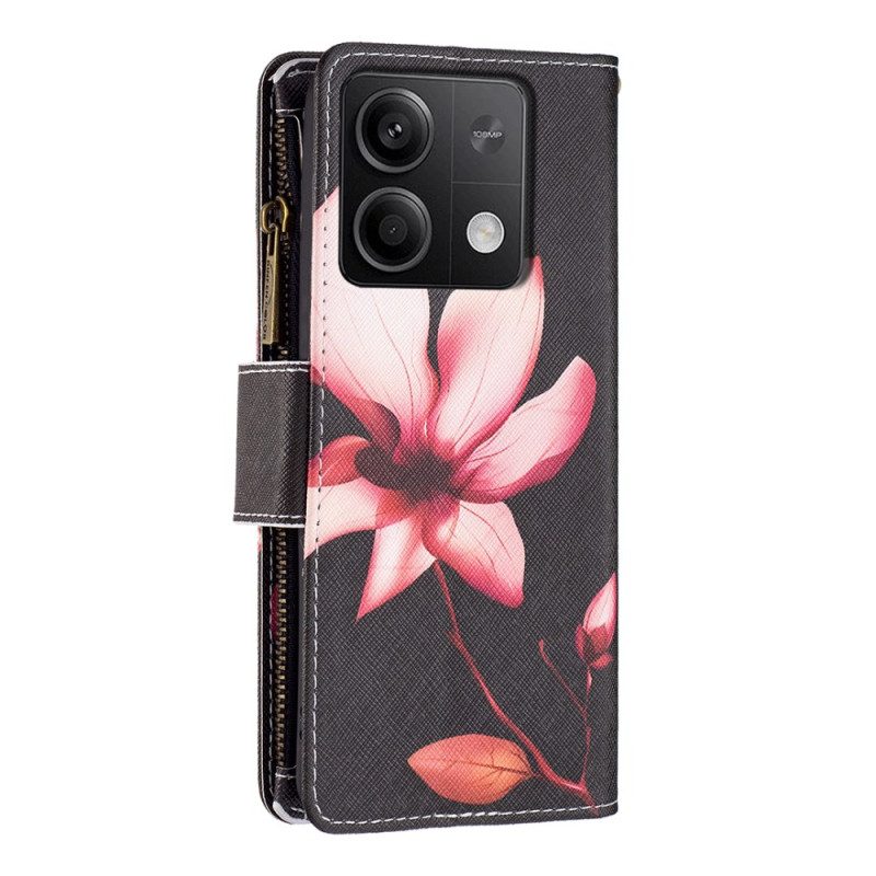 Bescherming Hoesje Xiaomi Redmi Note 13 4g Lotus-portemonnee